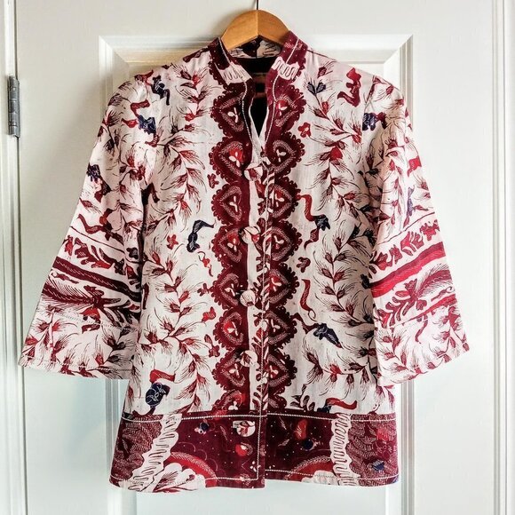 House of Pink Abstract Print Cotton Jacket - Picture 1 of 4
